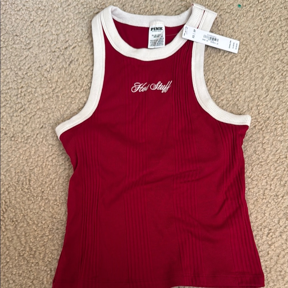 Red and White Tank Top